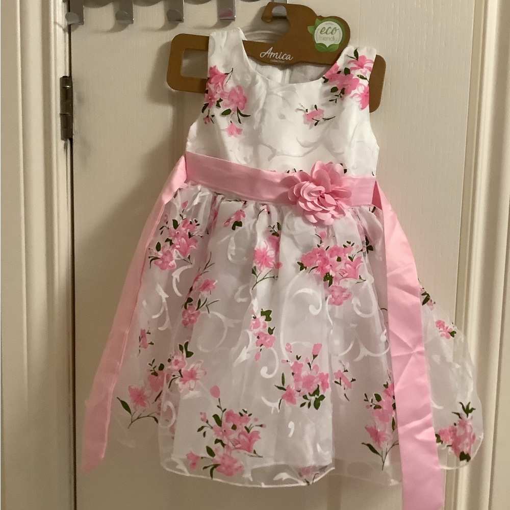 NWT PatPat formal dress pink and white